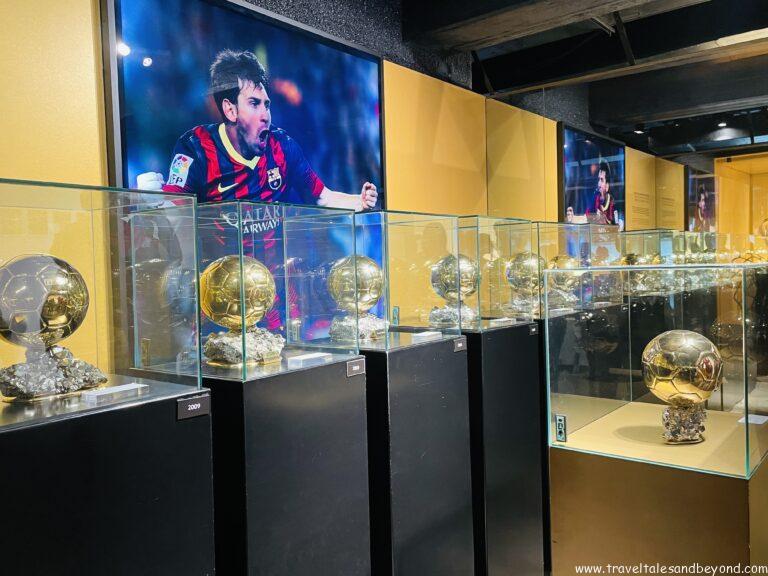 Inside the FC Barcelona museum at Camp Nou stadium, Barcelona, Spain