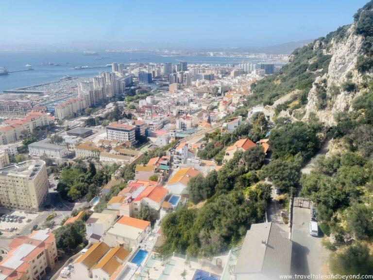 Panoramic view of the Mediterranean Sea from the top of the Rock of Gibraltar