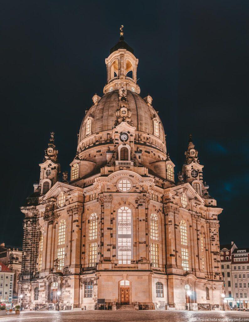 Frauenkirche Dresden rebuilt after World War II
