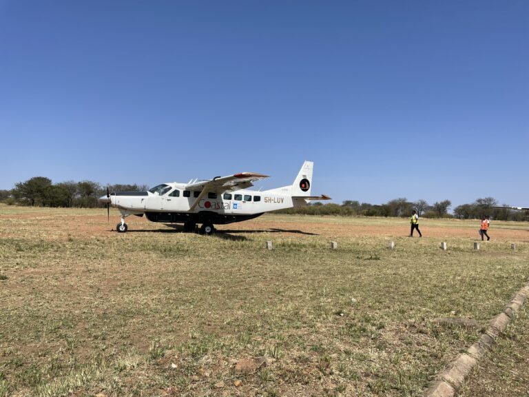 Airport in Serengeti, Tanzania, African safari