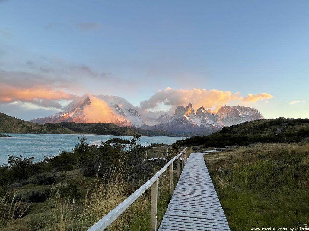 Hiking trail in Torres del Paine National Park, Chile