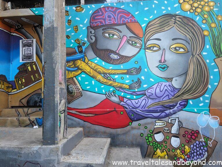 Wall art in Valparaiso, Chile