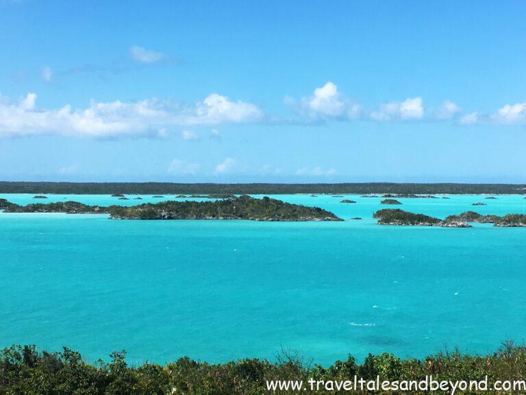 stunning turquoise lagoon with tiny islands at Chalk Sound National Park Providenciales