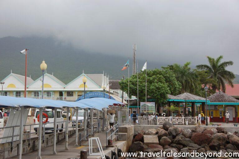 Charlestown Pier, Nevis - Arriving at Nevis by Ferry