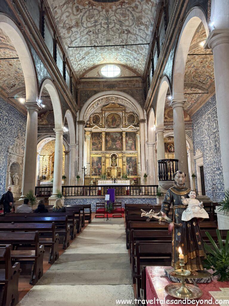Interior of a church in the medieval town of Obidos, Portugal