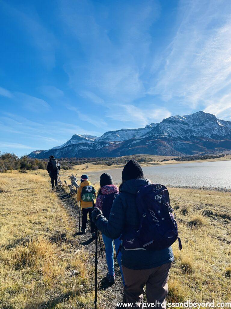 Los Bosques trail with Kids, Torres del Paine, Patagonia, Chile