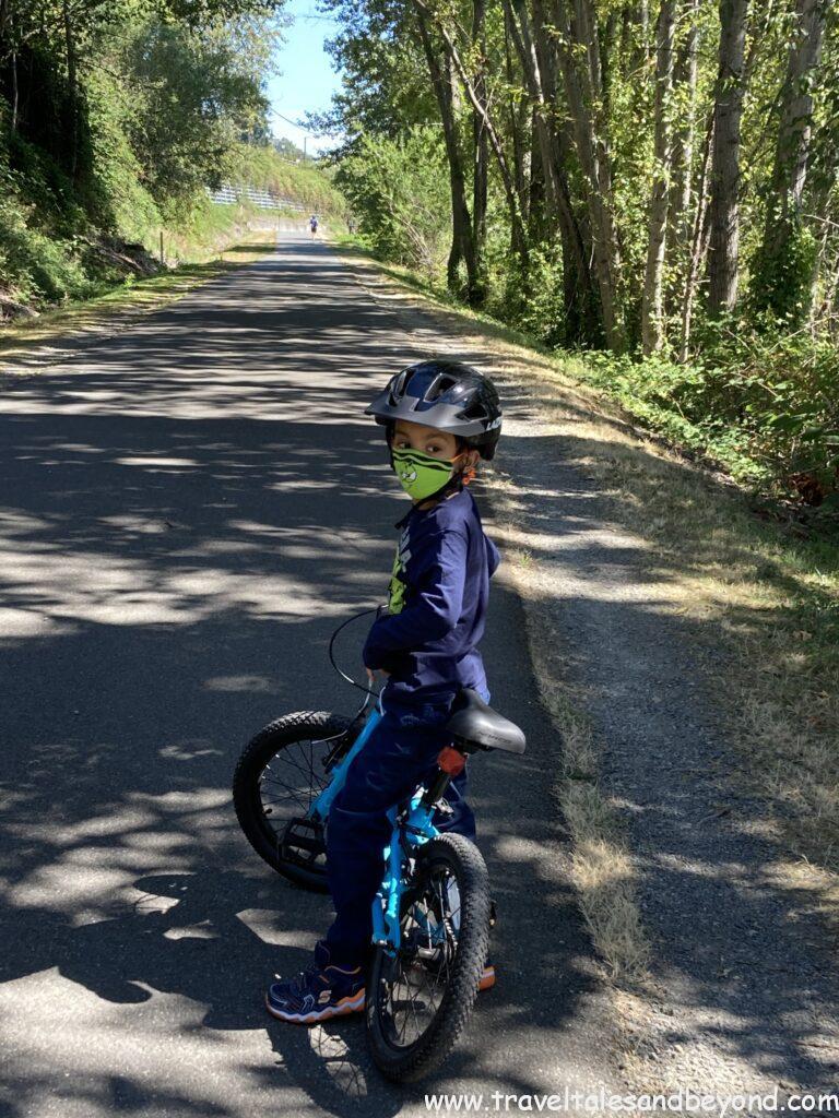 Son's bike ride during covid - our family time
