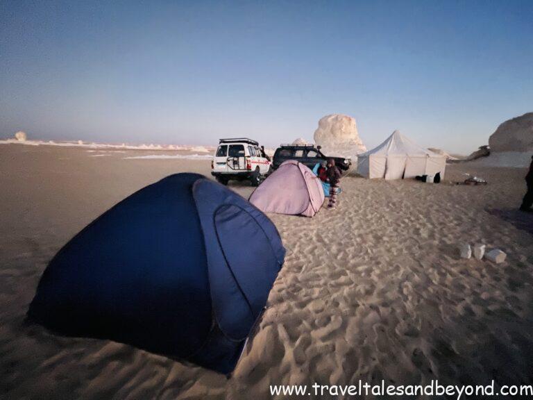 Camping in White Desert, Egypt