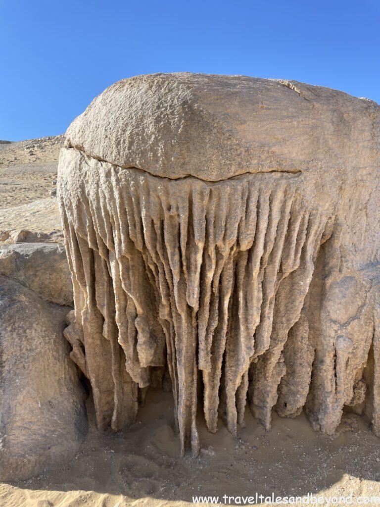 Crystal Mountain formation in the Valley of Agabat, Egypt