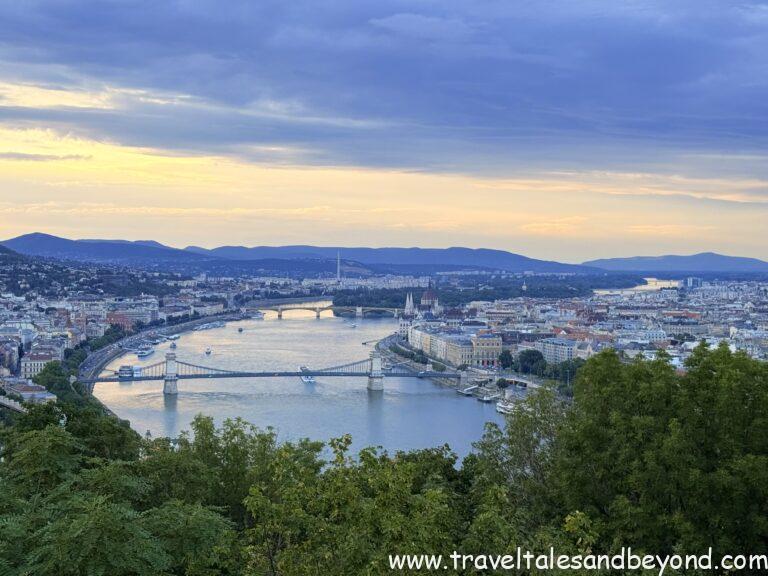 View from Gellért Hill - Danube river with Buda and Pest