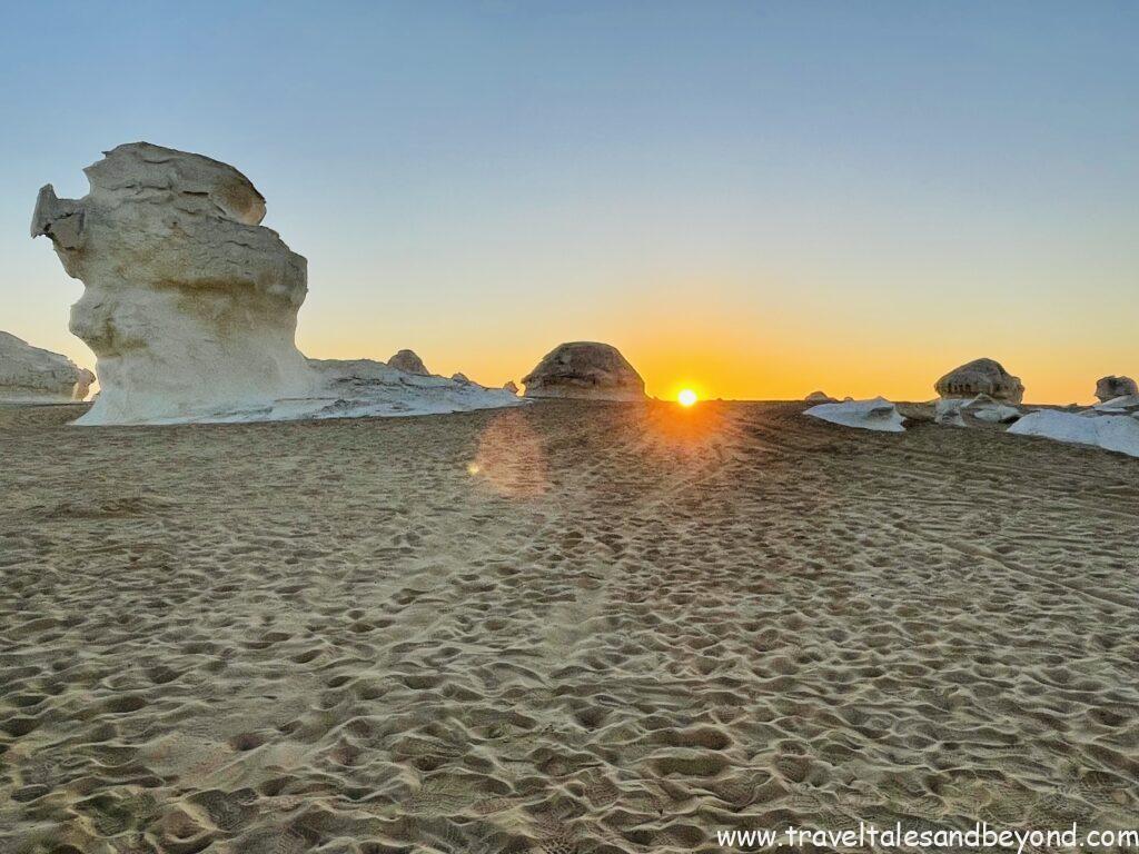 Sunrise in White Sand Desert, Egypt