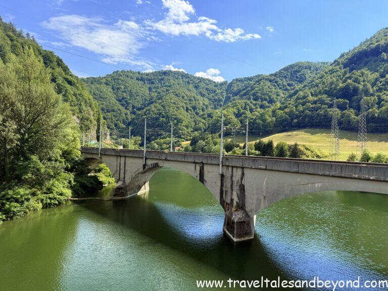 Scenic train ride through Slovenia
