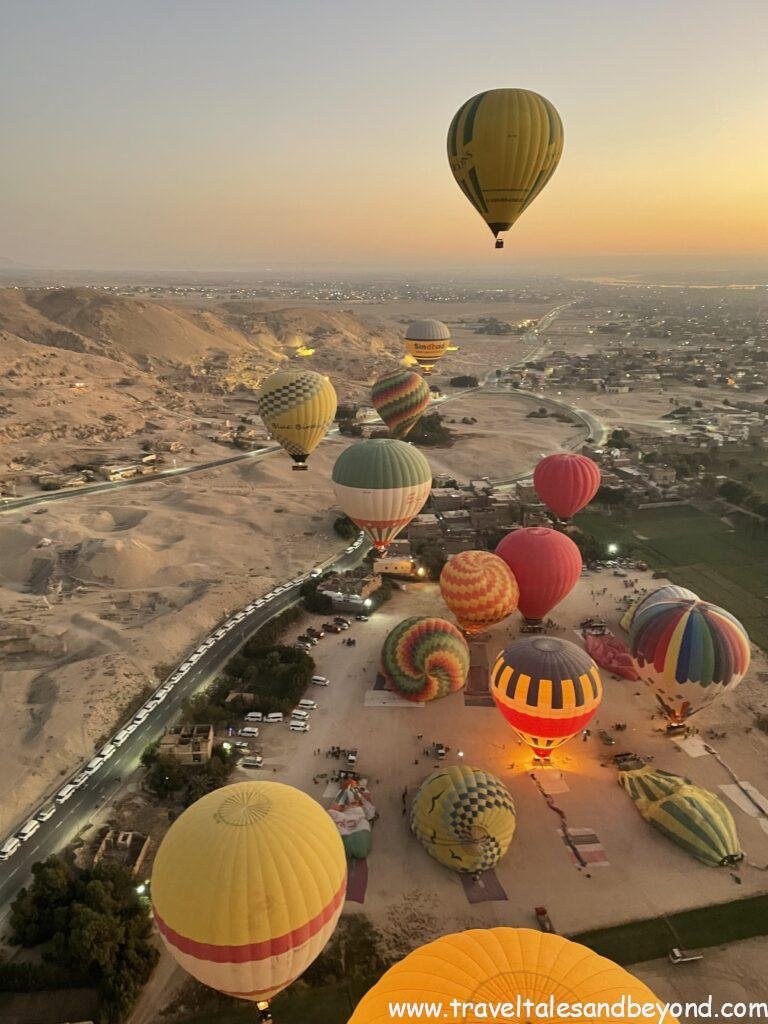 Hot air balloon ride in Luxor, Egypt