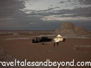 Camping in White Desert, Egypt