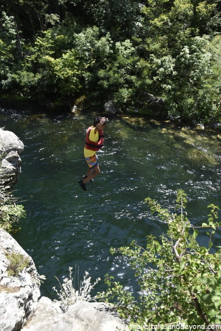 Our son decided to go for the cliff jumping.
