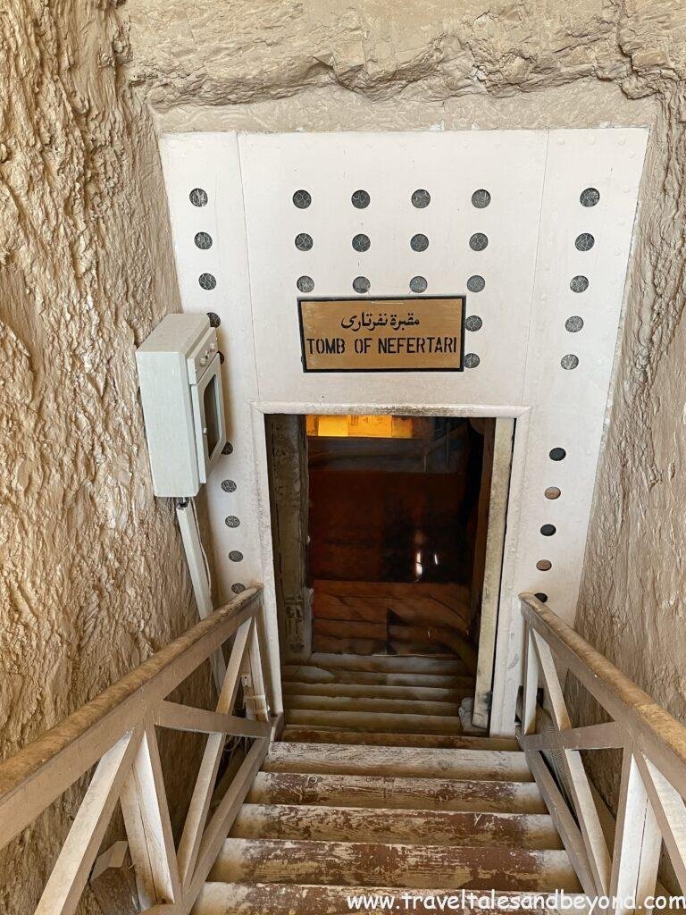 Entrance to Nefertari tomb, Valley of Queens, Egypt
